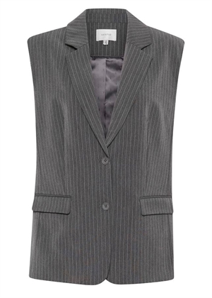 Joelle mel.pinstripe waistcoat Grey Pinstripe Gestuz 